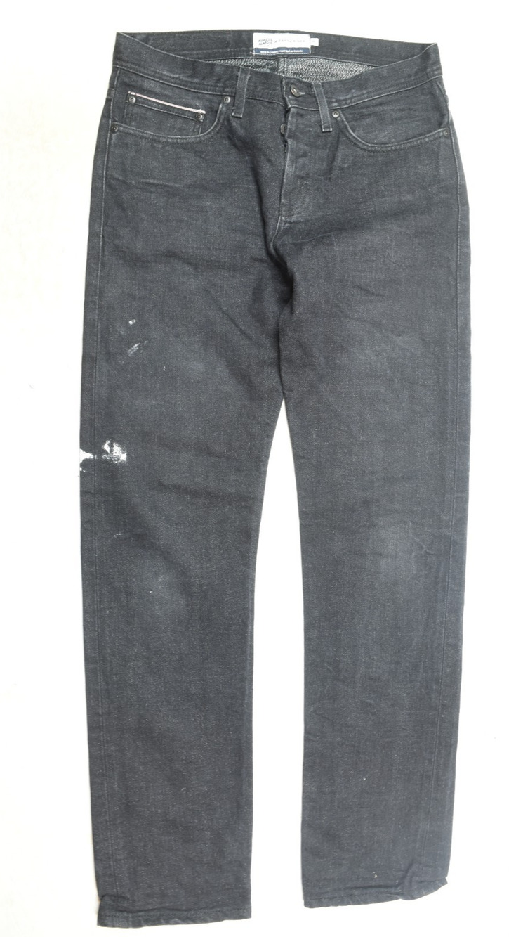 Naked & Famous Selvedge Twisted Weft Jeans Mens 32 Black Slim FIt Cotton Denim
